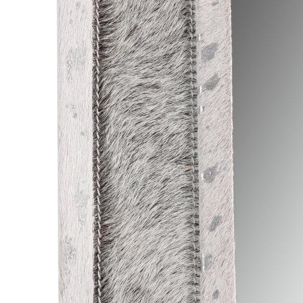 Gdf Studio Hortense Handcrafted Boho Studded Leather Rectangle Wall Mirror