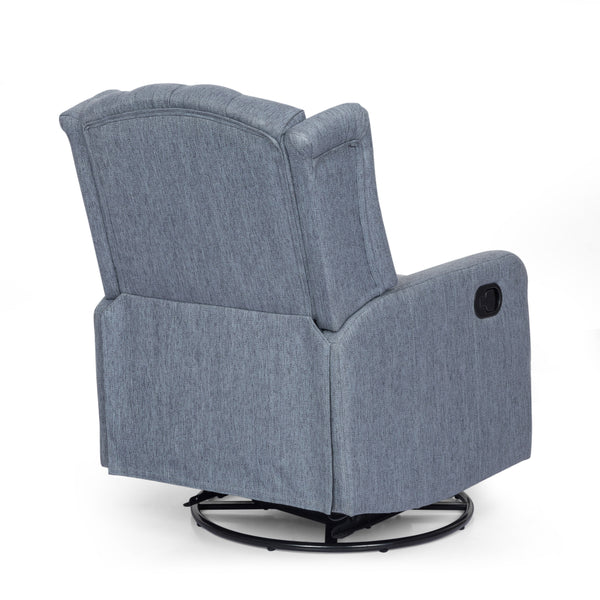 Gdf Studio Houck Contemporary Tufted Wingback Swivel Recliner