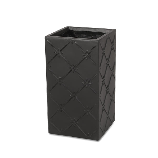 gdf studio Hula Outdoor Cast Stone Planter Matte Black