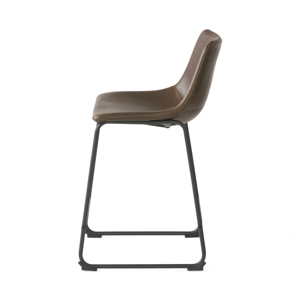 Gdf Studio Idash Vintage Style Brown 24-Inch Counter Stool (Set Of 2)