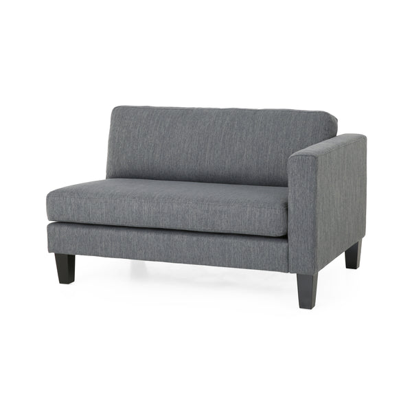 Gdf Studio Ilaan Contemporary 4 Seater Fabric Sofa With Accent Pillows