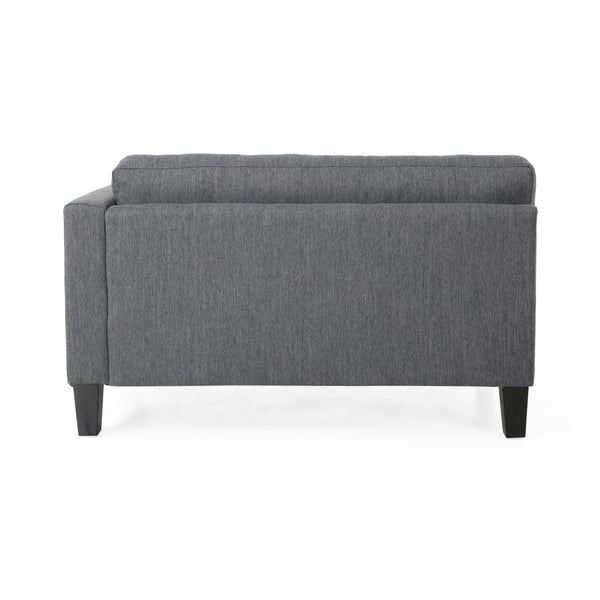 Gdf Studio Ilaan Contemporary 4 Seater Fabric Sofa With Accent Pillows
