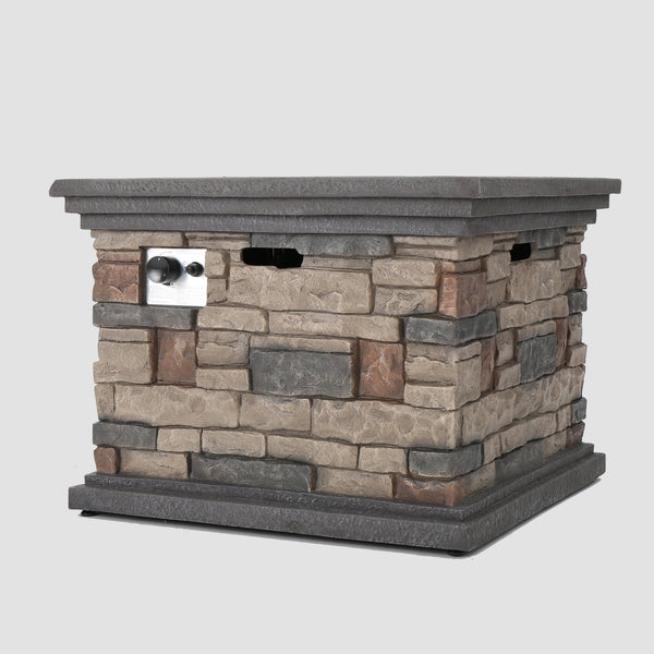 Gdf Studio Ilse Outdoor 4 Club Chair Chat Set With Fire Pit