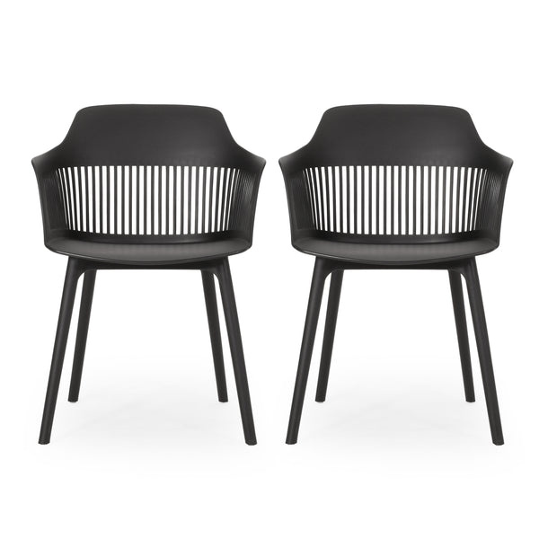 Gdf Studio Irene Outdoor Modern Dining Chair (Set Of 2)