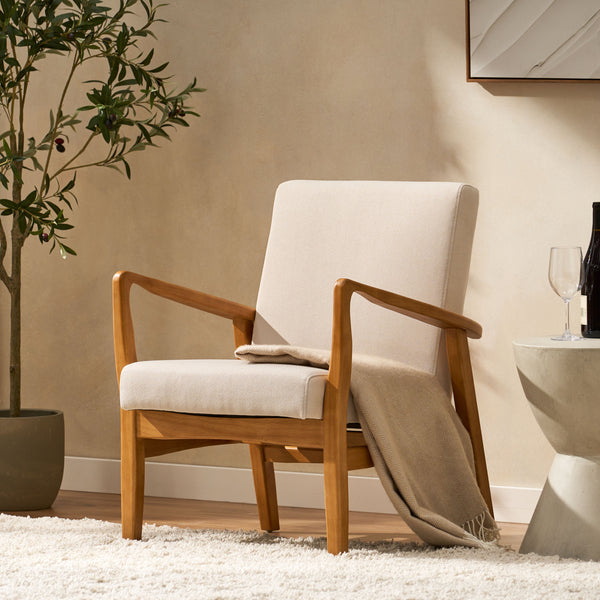 Gdf Studio Isaac Mid-Century Modern Fabric Upholstered Club Chair