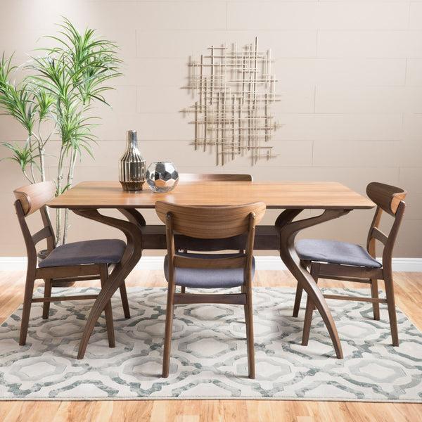 Gdf Studio Isador Mid-Century Modern 5 Piece Dining Set