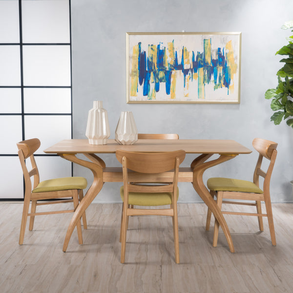 Gdf Studio Isador Mid-Century Modern 5 Piece Dining Set
