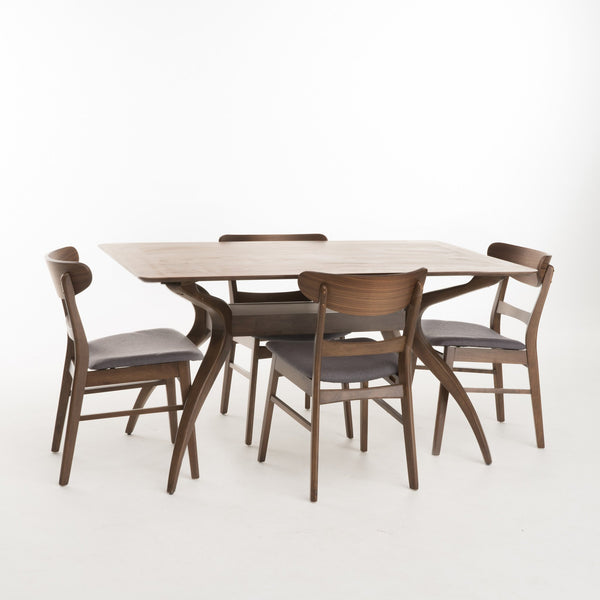 gdf studio Isador Mid-Century Modern 5 Piece Dining Set