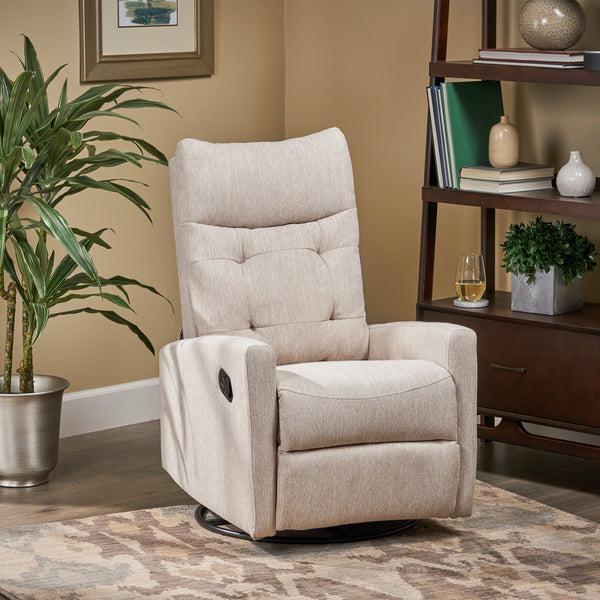 Gdf Studio Ishtar Contemporary Glider Swivel Push Back Nursery Recliner