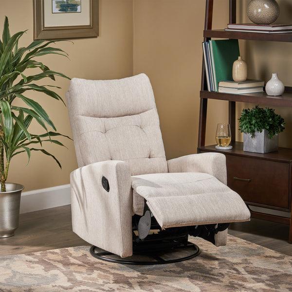 Gdf Studio Ishtar Contemporary Glider Swivel Push Back Nursery Recliner