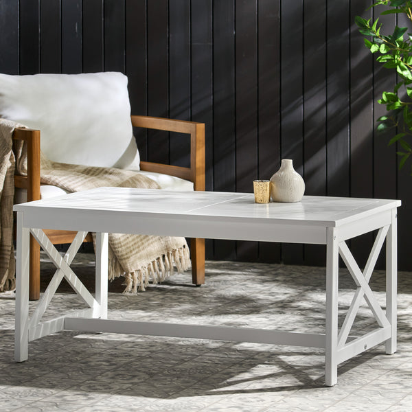 Gdf Studio Ismus Outdoor Finished Acacia Wood Coffee Table