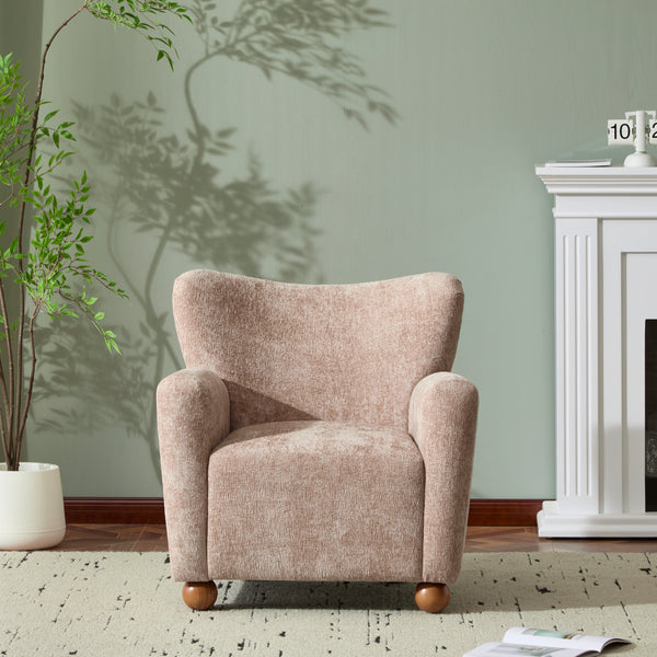 Gdf Studio Isorylis Premium Fabric Cozy Wingback Solid Armchair