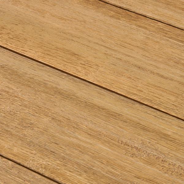 Gdf Studio Jace Outdoor Aluminum And Wood Dining Table Natural