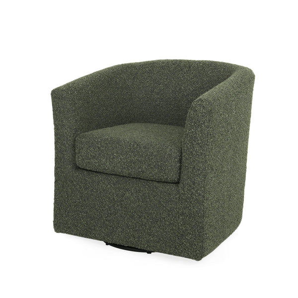 gdf studio Jackson Contemporary Upholstered Swivel Club Chair