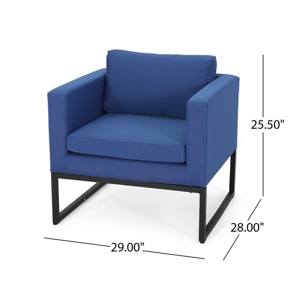 Gdf Studio Jacqueline Modern Outdoor Upholstered Club Chair (Set Of 2)