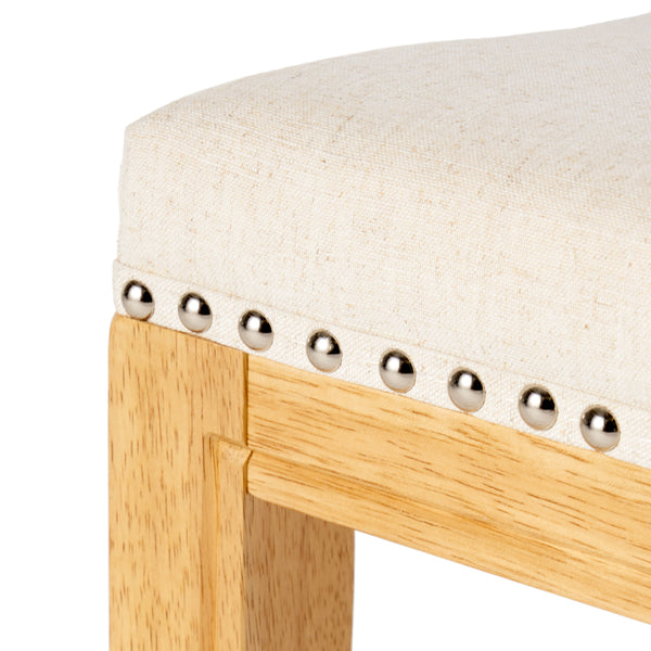 Gdf Studio Jaeden Beige Backless 26-Inch Counter Stools (Set Of 2)