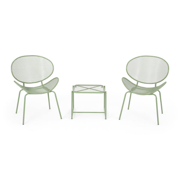 Gdf Studio Jailynn Outdoor Modern 2 Seater Chat Set