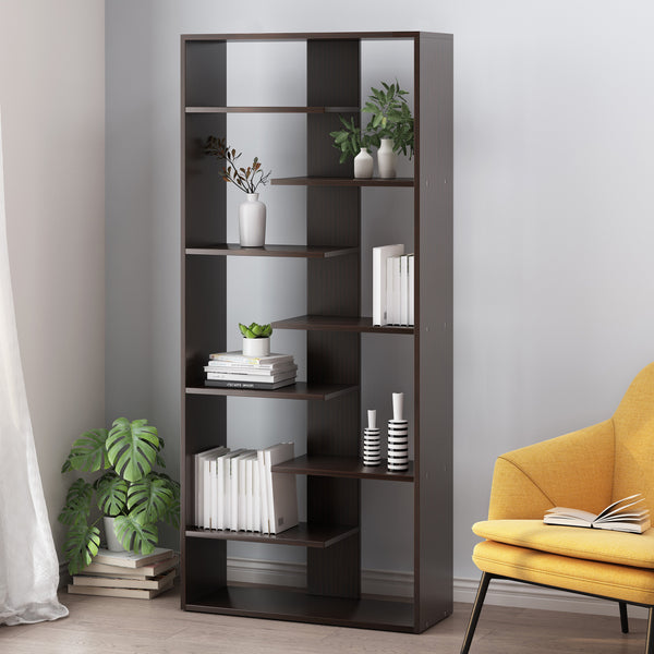 gdf studio Jakin Modern Geometric High Shelf Bookcase