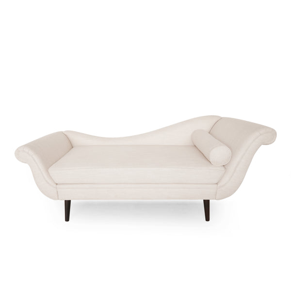Gdf Studio Jakyrah Contemporary Chaise Lounge With Scroll Arms
