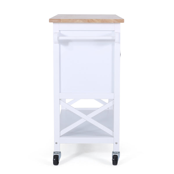 Gdf Studio Jalaiyah Farmhouse Kitchen Cart With Wheels