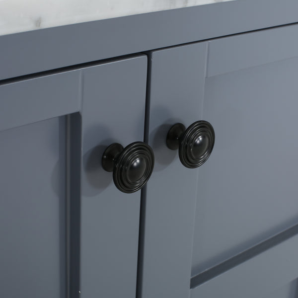 Gdf Studio Jamison Contemporary 48" Wood Single Sink Bathroom Vanity With Marble Counter Top With Carrara White Marble