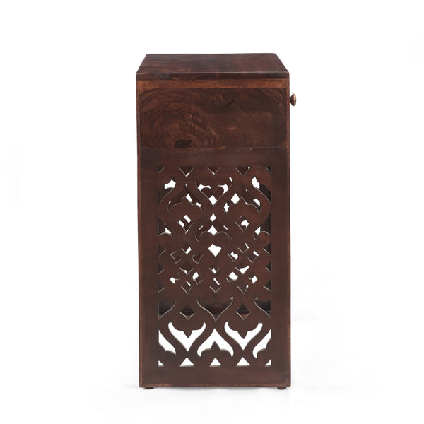 Gdf Studio Jasia Traditional Mango Wood Bedside Table