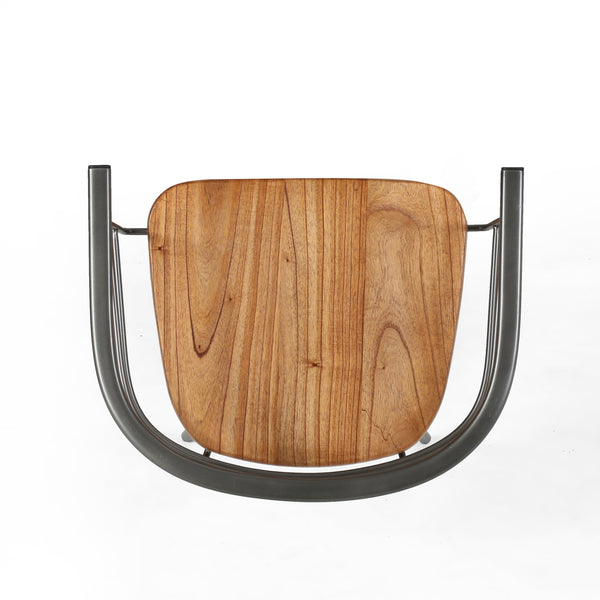 Gdf Studio Jasmine Industrial Modern 29" Swivel Barstool With Rubberwood Seat (Set Of 2)