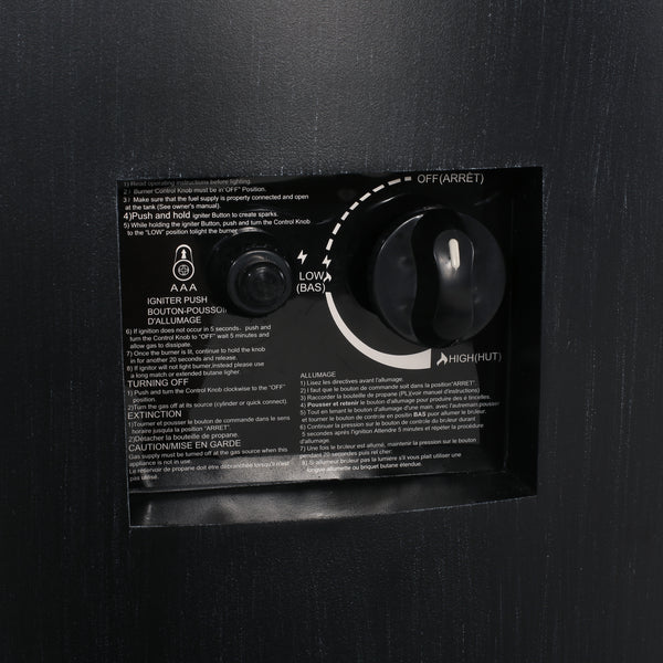 Gdf Studio Jasmine Outdoor 40 000 BTU Circular Fire Pit Brushed Black