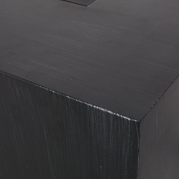 Gdf Studio Jasmine Outdoor 50 000 BTU Rectangular Fire Pit With Tank Holder Brushed Black