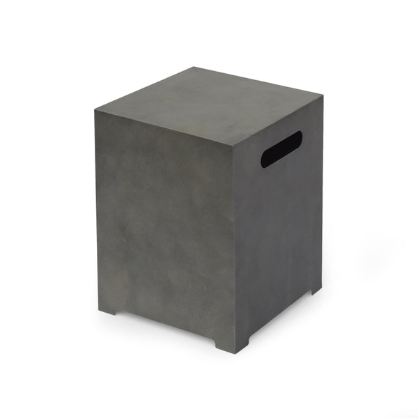 Gdf Studio Jasmine Outdoor Metal Tank Holder Side Table