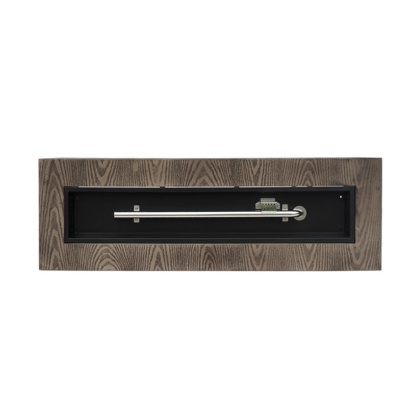 Gdf Studio Jasmine Rectangular Wood Finish Propane Fire Pit