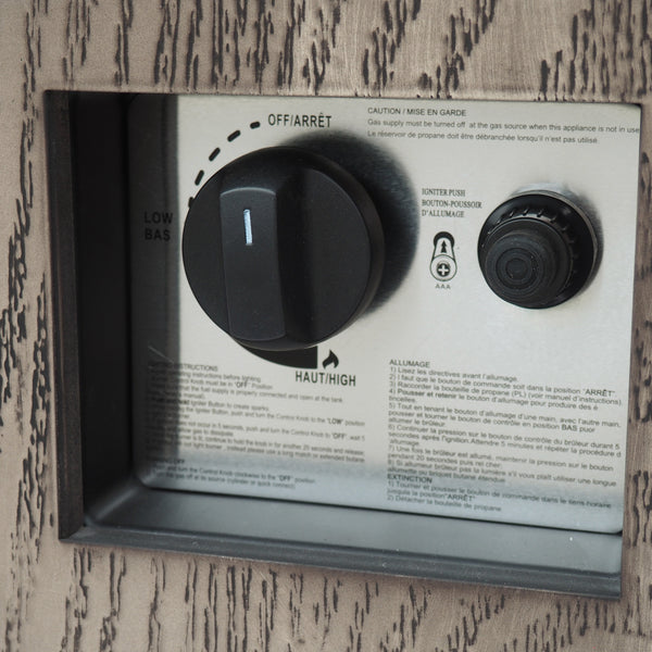 Gdf Studio Jasmine Square Wood Finish 50 000 BTU Propane Fire Pit