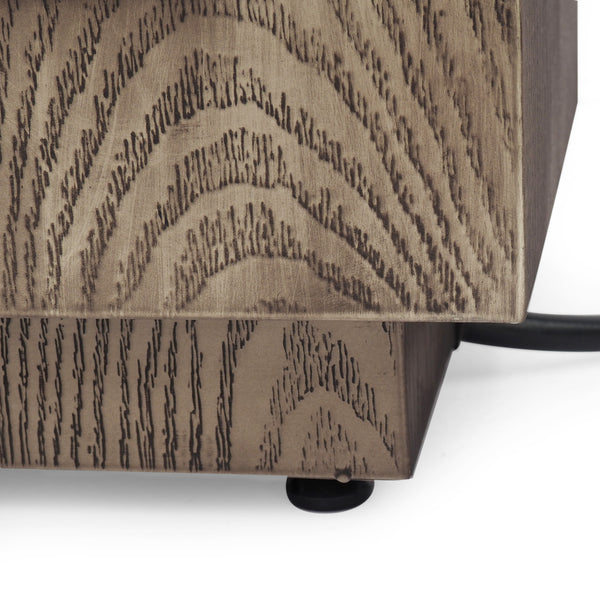 Gdf Studio Jasmine Square Wood Finish 50 000 BTU Propane Fire Pit