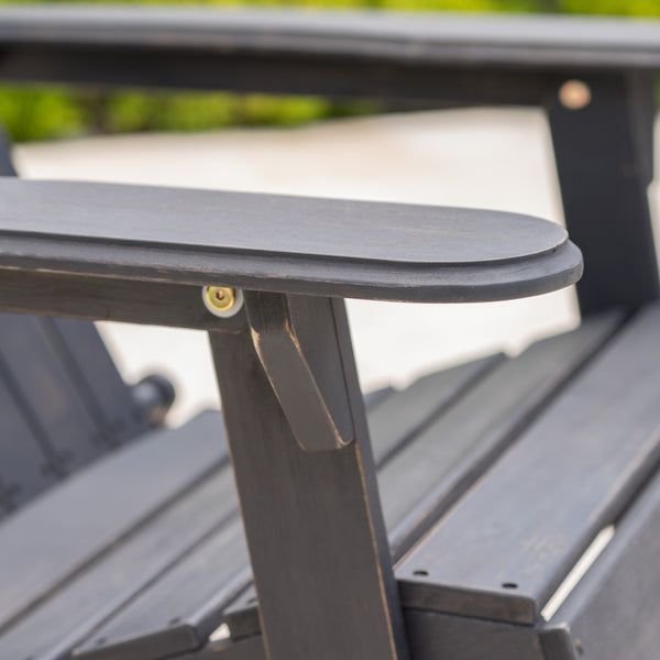 Gdf Studio Jasper Outdoor Acacia Wood 5 Piece Adirondack Chair And Fire Pit Set