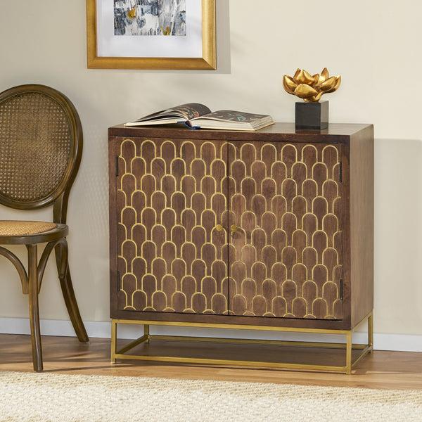 Gdf Studio Javayah Contemporary Wooden 2 Door Cabinet
