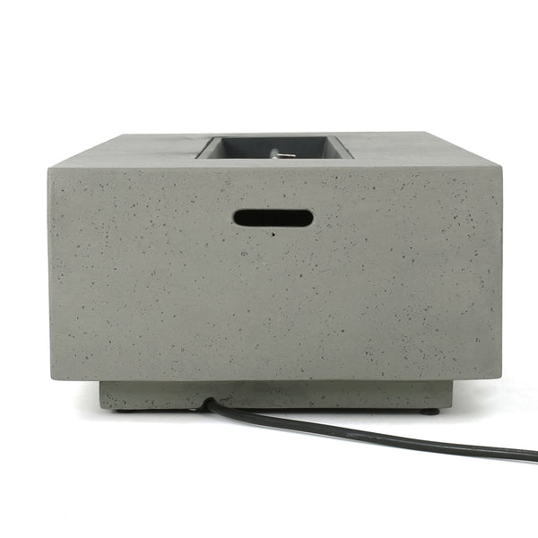 Gdf Studio Jaxon Outdoor 50 000 BTU Rectangular Fire Table With Tank Holder