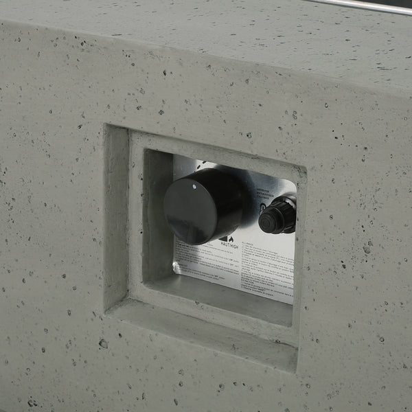 Gdf Studio Jaxon Outdoor 50 000 BTU Rectangular Fire Table With Tank Holder