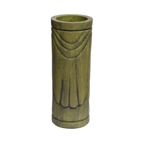 Gdf Studio Jayleen Outdoor Tiki Urn Antique Green Finish