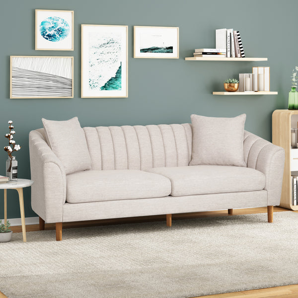 Gdf Studio Jeannie Contemporary Fabric 3 Seater Sofa