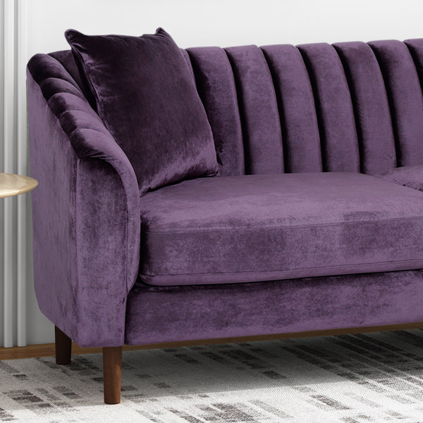 Gdf Studio Jeannie Contemporary Velvet 3 Seater Sofa