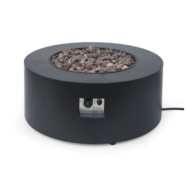 Gdf Studio Jefferson Outdoor Round Fire Pit With Tank Holder