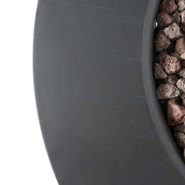 Gdf Studio Jefferson Outdoor Round Fire Pit With Tank Holder