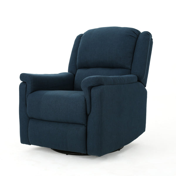 gdf studio Jemma Tufted Fabric Swivel Gliding Recliner Chair