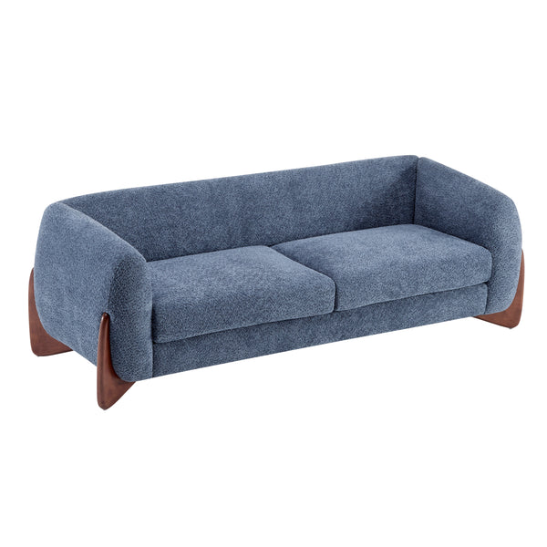 Gdf Studio Jennifer 82 Inches Low Silhouette Boucle Sherpa Sofa