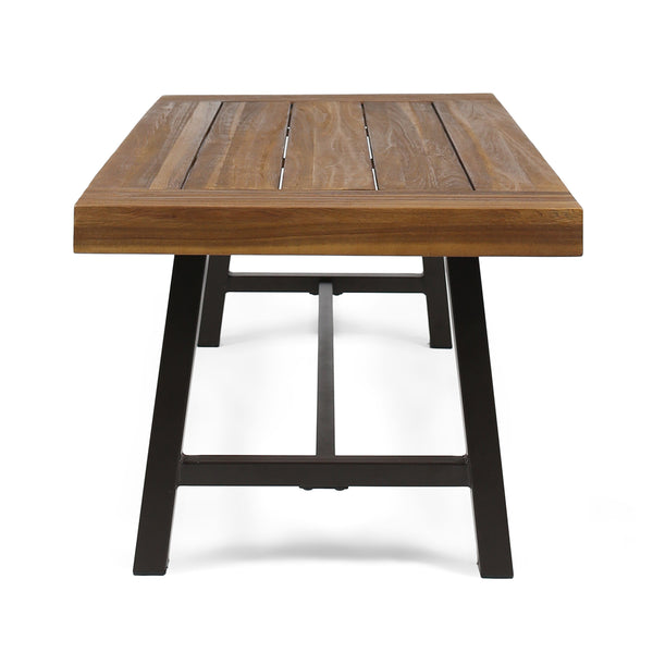 Gdf Studio Jenny Outdoor Acacia Wood Coffee Table Sandblast Finish