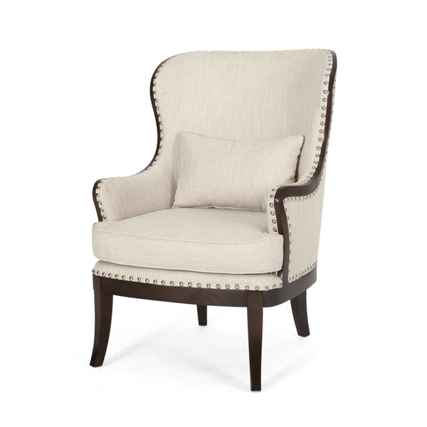 Gdf Studio Jett Contemporary Upholstered Accent Chair With Nailhead Trim
