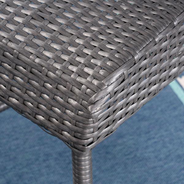 Gdf Studio Jiro Outdoor Wicker Barstool Gray (Set Of 2)