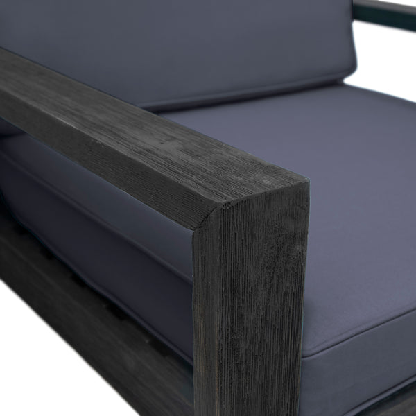 Gdf Studio Joanne Outdoor 4 Seater Acacia Wood Chat Set With Cushions