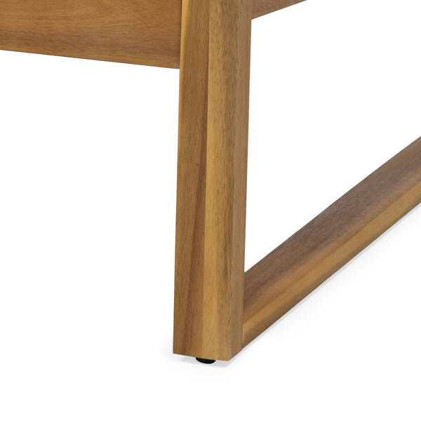 Gdf Studio Johnlucas Outdoor Acacia Wood Club Chair With Cushion