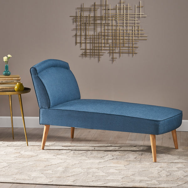 Gdf Studio Jolie Mid Century Modern Fabric Chaise Lounge